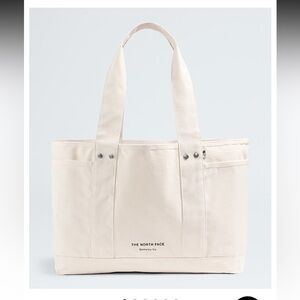 The North Face Circular Design Canvas Shoulder Tote (Circular Cotton Tote, Raw)